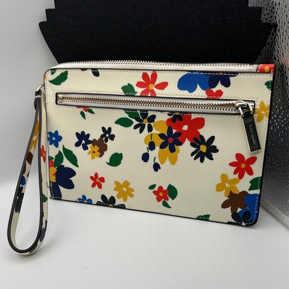 NWOT Kate Spade White Floral Clutch - Picture 4 of 7